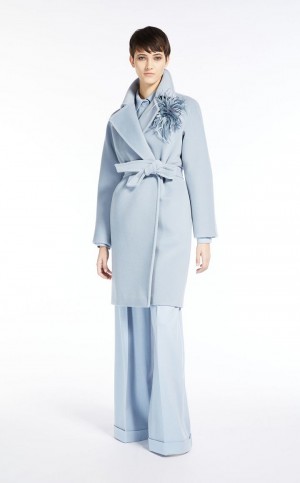 Abrigos Max Mara Cashmere And Lana Robe Azules Claro | MMR593876