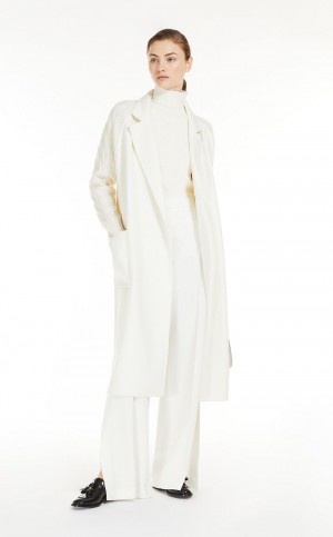 Abrigos Max Mara Cashmere And Lana Robe Blancos | MMR593887
