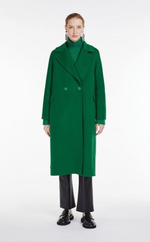 Abrigos Max Mara Lana Belted Verdes | MMR593868