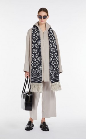 Abrigos Max Mara Lana Hoodie Grises Claro | MMR593878