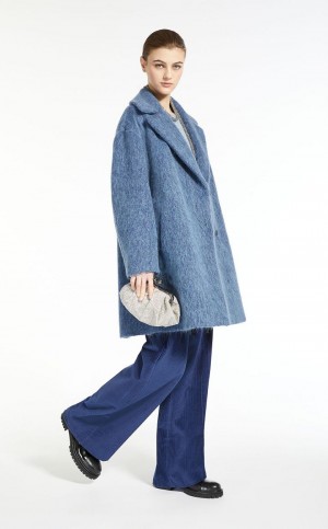 Abrigos Max Mara Lana, Mohair And Alpaca Azules | MMR593918