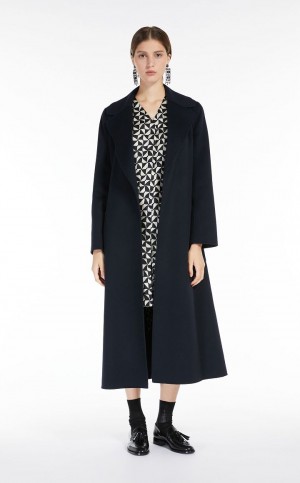 Abrigos Max Mara Lana Robe Azul Marino | MMR593842