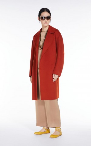 Abrigos Max Mara Lana Robe Naranjas | MMR593861