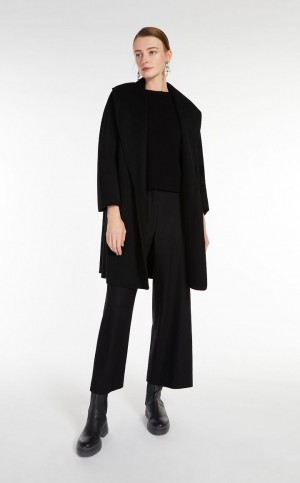 Abrigos Max Mara Lana Robe Negros | MMR593927