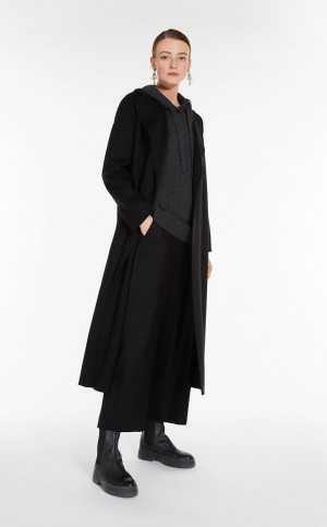 Abrigos Max Mara Lana Robe-style Negros | MMR593863