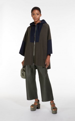 Abrigos Max Mara Oversized Jacket In Lana Azules | MMR593907