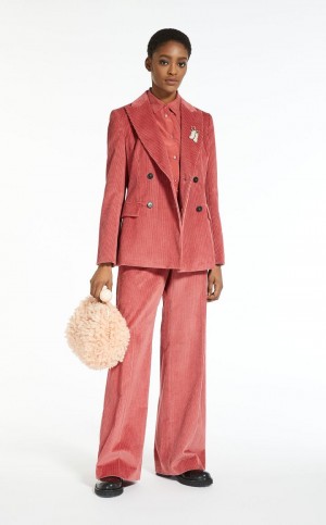 Blazers Max Mara Algodon Velvet Rojos Oscuro | MMR594105