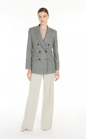 Blazers Max Mara Saxony Lana And Cashmere Grises | MMR594065