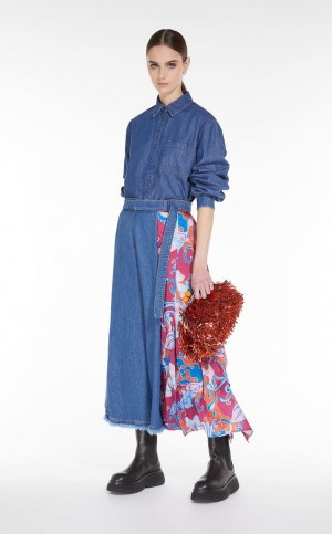 Blusa Max Mara Denim Azul Marino | MMR593605