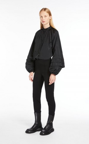 Blusa Max Mara Feminine In Silk Taffeta Negros | MMR593631