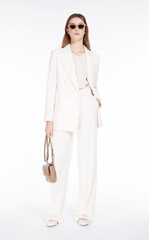 Blusa Max Mara Georgette With Anchos Sleeves Rosas Claro | MMR593599