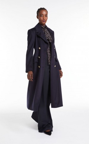 Blusa Max Mara Printed Silk Foulard Azul Marino | MMR593626