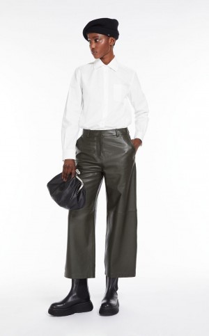 Blusa Max Mara Shirt In Algodon Poplin Blancos | MMR593558