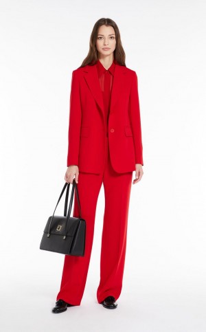 Blusa Max Mara Silk Georgette Rojos | MMR593598