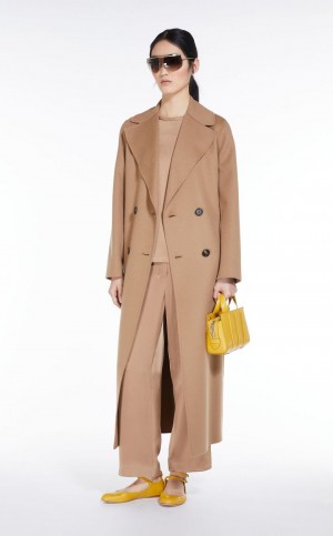 Blusa Max Mara Viscose-blend Satin Marrom | MMR593621