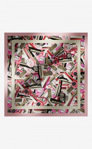 Bufandas Max Mara Printed Silk Foulard Rosas | MMR594280