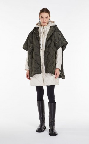 Capses Max Mara Hood In Agua-resistant Lona Azules | MMR593955