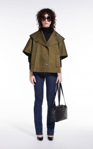 Capses Max Mara Impermeables Cottone Azules | MMR593952