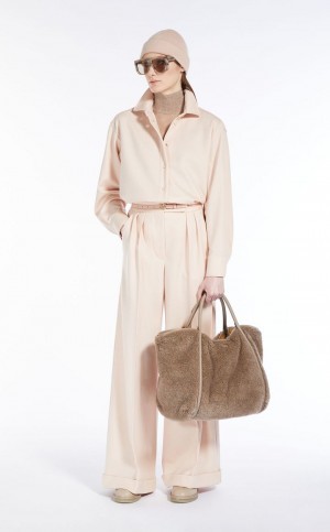 Chamarras Max Mara Lana Shirt Rosas | MMR594054