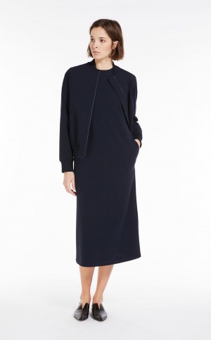 Chamarras Max Mara Milano Jersey Azul Marino | MMR594046