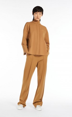Chamarras Max Mara Milano Jersey Marrom | MMR594045