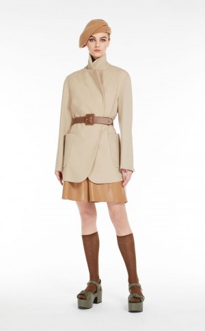 Chamarras Max Mara Wrap In Lana Kaki | MMR594063
