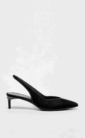 Décolleté Max Mara Velvet Slingbacks Negros | MMR594198