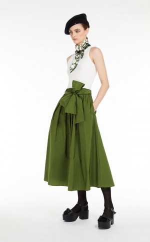 Falda Max Mara Full In Taffeta Verdes | MMR593730
