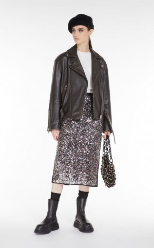 Falda Max Mara Sequinned Pencil Multicolor | MMR593726