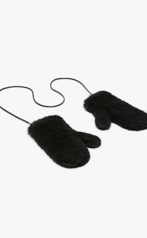 Guantes Max Mara Mittens In Teddy Fabric Negros | MMR594234