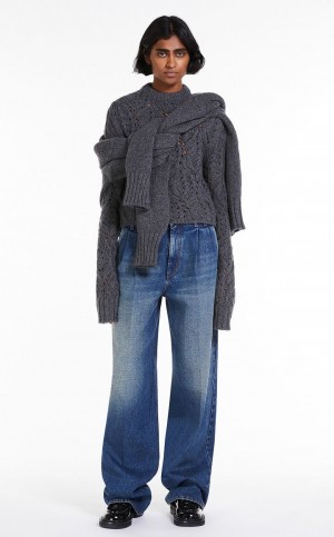 Jeans Max Mara Anchos-fit Azules | MMR593809