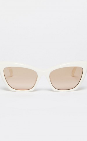 Lentes de Sol Max Mara Cat-eye Blancos | MMR594295