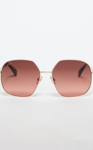 Lentes de Sol Max Mara Metal Marrom Vino | MMR594289