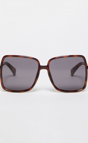 Lentes de Sol Max Mara Oversized Marrom | MMR594294