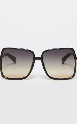 Lentes de Sol Max Mara Oversized Negros | MMR594299