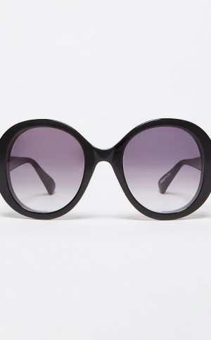 Lentes de Sol Max Mara Oversized Round Negros | MMR594303