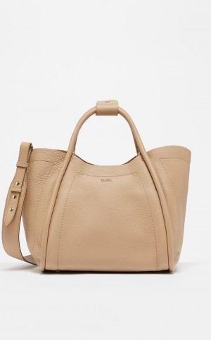 Marine Bag Max Mara Cuero Albaricoque | MMR594135