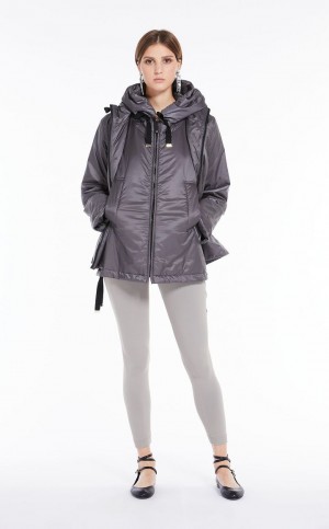 Padded Max Mara Agua-resistant Technical Lona Gilet Grises | MMR593982