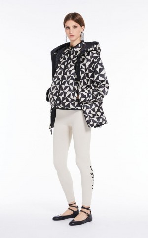 Padded Max Mara Reversible Agua-repellent Lona Jacket Negros | MMR593993