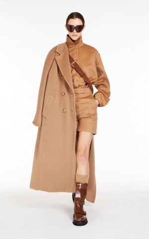 Pantalones Max Mara Camel Colour Shorts Marrom | MMR593737