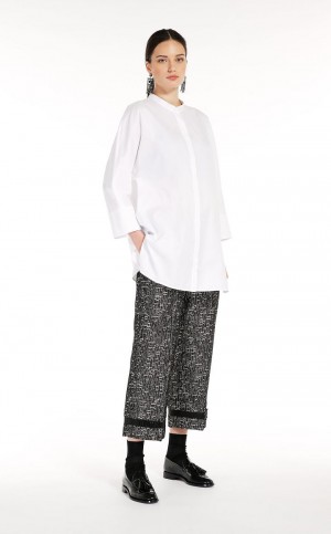 Pantalones Max Mara Jacquard Algodon Negros | MMR593757