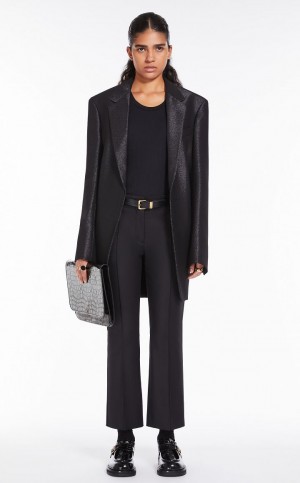 Pantalones Max Mara Low-rise Flared Negros | MMR593748