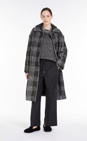 Pantalones Max Mara Patterned Lana Joggers Negros | MMR593820