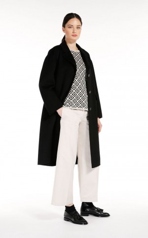 Pantalones Max Mara Washed Gabardine Blancos | MMR593758