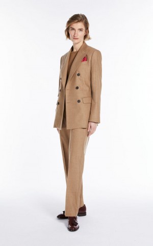 Prendas De Punto Max Mara Ligeros Lana Marrom | MMR593437