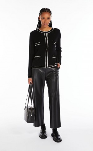 Prendas De Punto Max Mara Pocket-detail Lana And Cashmere Cardigan Negros | MMR593442