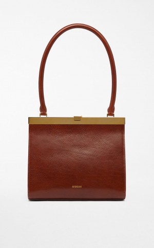 Sportmax Bag Max Mara Medium Cuero Lizzie Marrom | MMR594183