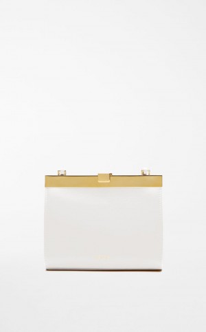 Sportmax Bag Max Mara Small Cuero Lizzie Blancos | MMR594185