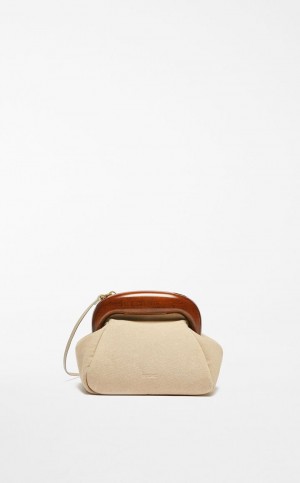 Sportmax Bag Max Mara Small Lona Bouba Beige | MMR594180