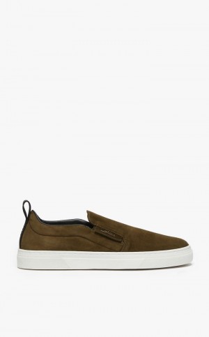 Tenis Max Mara Gamuza Slip-ons Verdes Oscuro | MMR594207